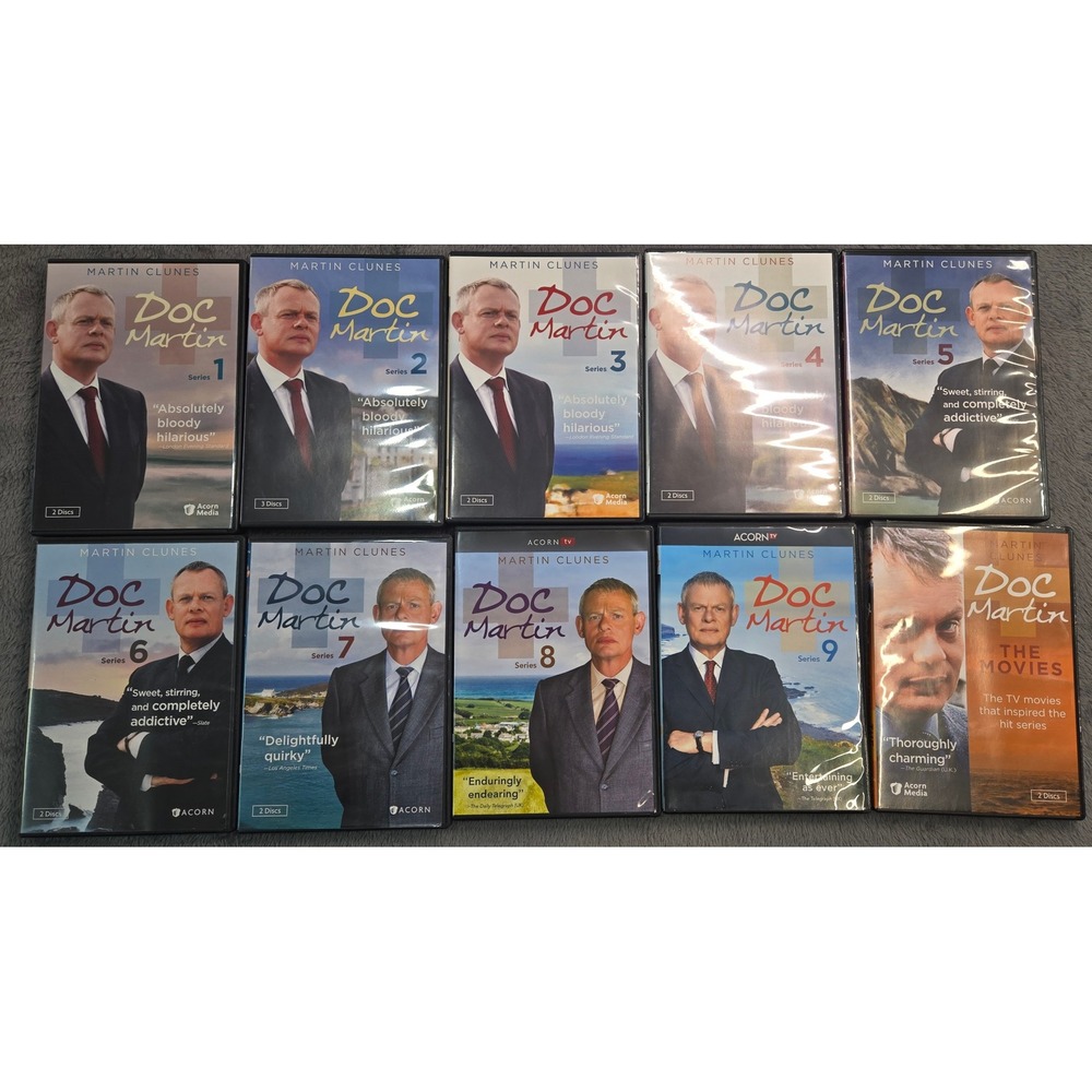 Doc Martin Complete Series 1-9 and The Movies DVD Set Martin Clunes Acorn Media